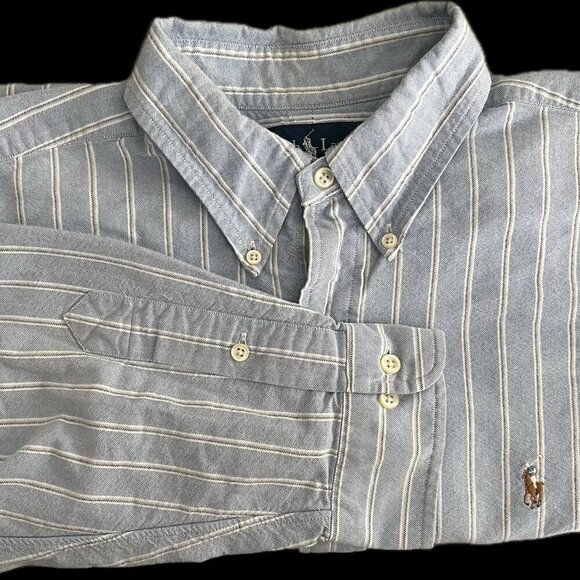 Polo Ralph Lauren Other - POLO Ralph Lauren Men's Blue Striped Button Down Oxford Shirt: 17-32/33